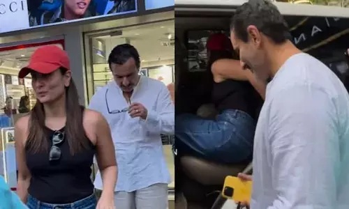 शहर की सड़कों पर करीना-सैफ का ग्लैमरस अंदाज़ शहर की सड़कों पर करीना-सैफ का ग्लैमरस अंदाज़