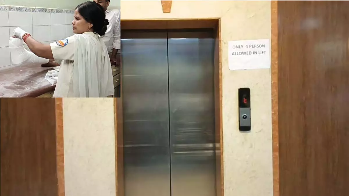 Gwalior : होटल में लिफ्ट 20 फीट की ऊंचाई से गिरी, 4 लोगों की फ्रैक्चर हुई, प्रबंधन भागा Gwalior : होटल में लिफ्ट 20 फीट की ऊंचाई से गिरी, 4 लोगों की फ्रैक्चर हुई, प्रबंधन भागा