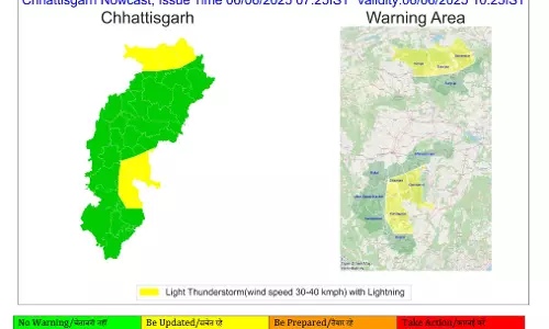 12 जिलों में आंधी-तूफान चलने का येलो अलर्ट