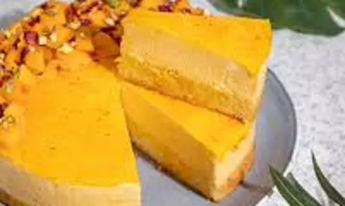 Mango Shrikhand चीज़केक: 4 आसान स्टेप्स में बनाएं टेस्टी डिज़र्ट Mango Shrikhand चीज़केक: 4 आसान स्टेप्स में बनाएं टेस्टी डिज़र्ट