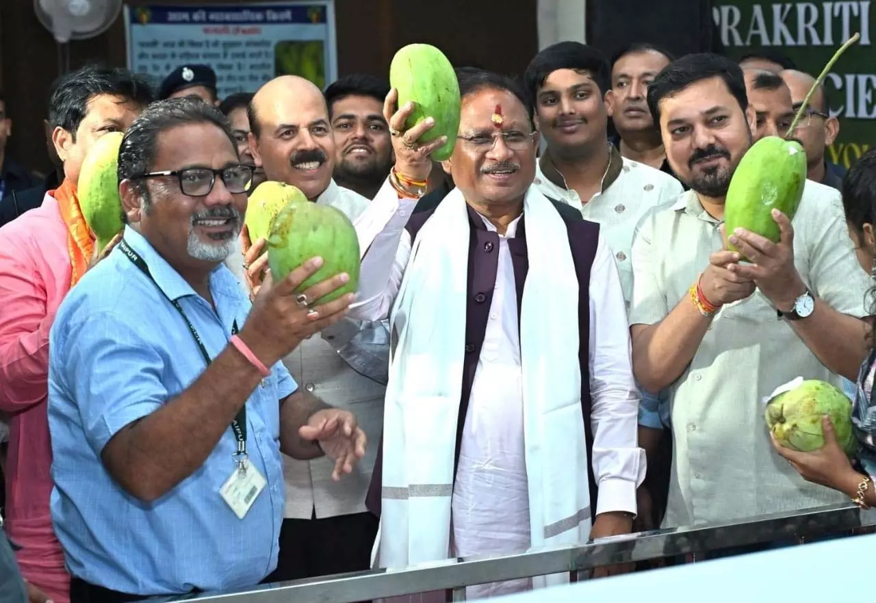 मुख्यमंत्री साय ने तीन दिवसीय राष्ट्रीय आम महोत्सव का किया शुभारंभ मुख्यमंत्री साय ने तीन दिवसीय राष्ट्रीय आम महोत्सव का किया शुभारंभ