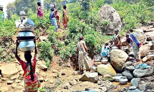 Odisha : कोरापुट जिले में पानी की कमी हो रही