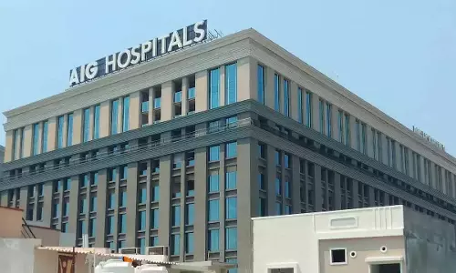 AIG अस्पताल में एम्बुलेंस में लगी आग