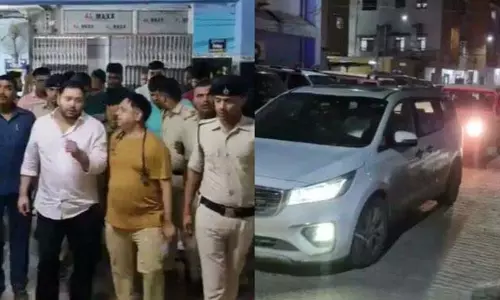 Bihar:सड़क दुर्घटना में तेजस्वी यादव बाल-बाल बचे Bihar:सड़क दुर्घटना में तेजस्वी यादव बाल-बाल बचे