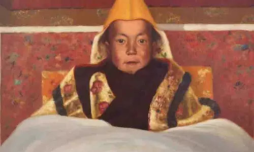 Dalai Lama के सिंहासनारूढ़ चित्र को बोनहम्स नीलामी में £152,800 में खरीदा गया