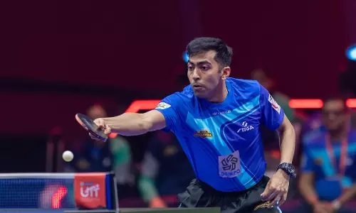 UTT Season 6: हरमीत देसाई की अगुआई वाली डेम्पो गोवा चैलेंजर्स का सामना कोलकाता थंडरब्लेड्स से होगा UTT Season 6: हरमीत देसाई की अगुआई वाली डेम्पो गोवा चैलेंजर्स का सामना कोलकाता थंडरब्लेड्स से होगा