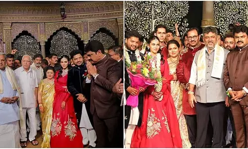 पूर्व सीएम के पोते की शादी का रिसेप्शन: उपराष्ट्रपति, केंद्रीय नेता, सीएम, डीसीएम शामिल हुए पूर्व सीएम के पोते की शादी का रिसेप्शन: उपराष्ट्रपति, केंद्रीय नेता, सीएम, डीसीएम शामिल हुए