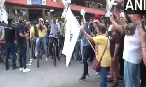 भारतीय रेलवे ने Jawaharlal Nehru Stadium से फिट इंडिया संडे ऑन साइकिल को हरी झंडी दिखाई