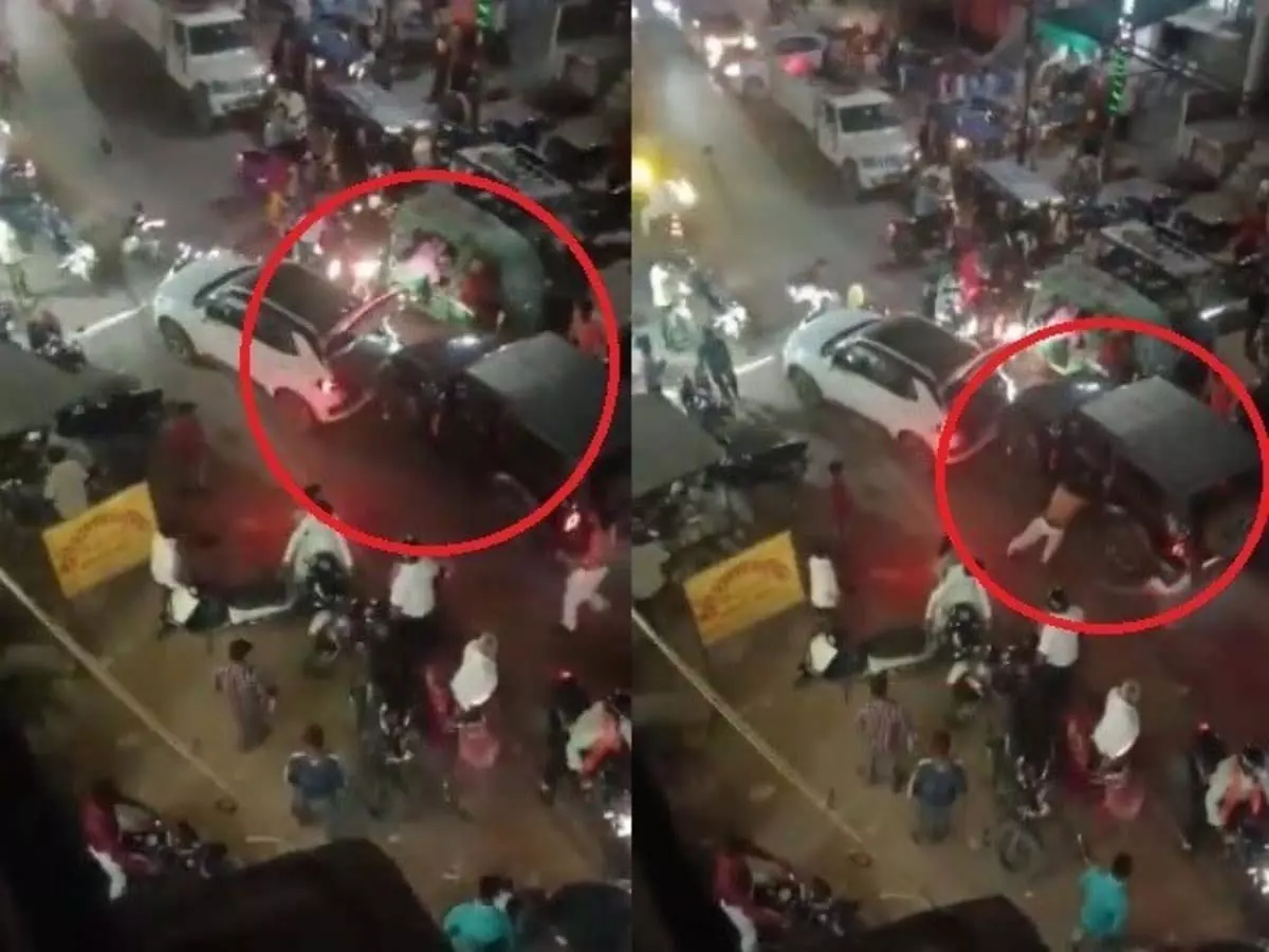 थार ने कई वाहनों को मारी ठोकर, चौराहे पर बड़ा हादसा थार ने कई वाहनों को मारी ठोकर, चौराहे पर बड़ा हादसा