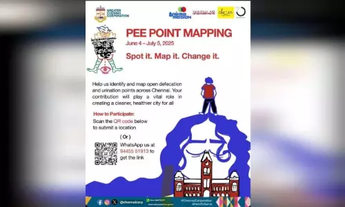 Chennai कॉर्पोरेशन के पेशाब बिंदु मानचित्रण पर सोशल मीडिया अभियान के लिए प्रतिकूल प्रतिक्रिया Chennai कॉर्पोरेशन के पेशाब बिंदु मानचित्रण पर सोशल मीडिया अभियान के लिए प्रतिकूल प्रतिक्रिया