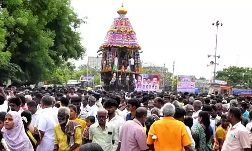 Tamil Nadu : विरालीमलई मुरुगन मंदिर में वैकासी रथ जुलूस Tamil Nadu : विरालीमलई मुरुगन मंदिर में वैकासी रथ जुलूस