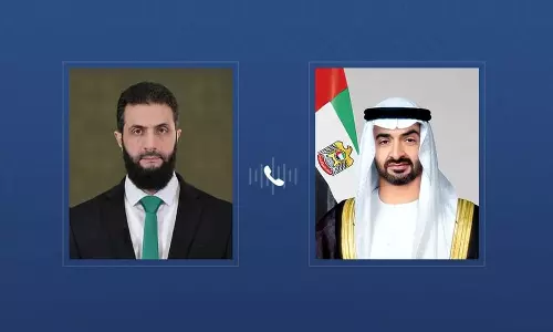 UAE के राष्ट्रपति को सीरियाई राष्ट्रपति का फोन आया, जिसमें उन्होंने ईद-उल-अज़हा की शुभकामनाएं दीं