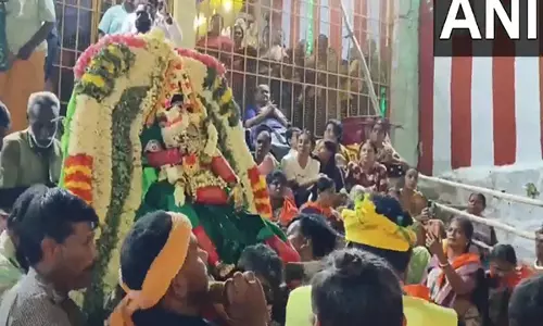 Tamil : वैकासी विसाकम के लिए भक्तों ने अबिरामी अम्मन मंदिर में प्रार्थना की Tamil : वैकासी विसाकम के लिए भक्तों ने अबिरामी अम्मन मंदिर में प्रार्थना की