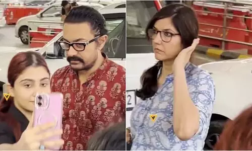 आमिर खान गर्लफ्रेंड के साथ मुंबई एयरपोर्ट पर दिखे