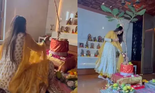 जेनेलिया डिसूजा ने रितेश देशमुख के लिए की वट सावित्री पूजा