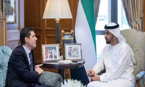 हमदान बिन जायद ने UAE में रूसी राजदूत का स्वागत किया