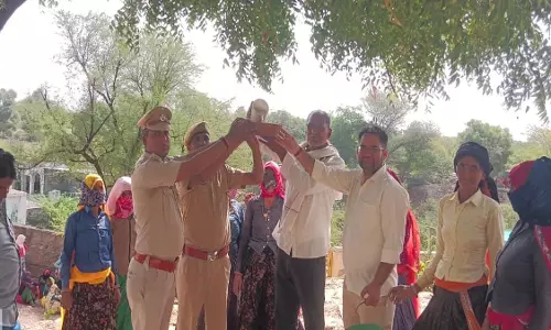 Jaipur जिले के धुला रावजी में जल संरचनाओं पर श्रमदान, पौधारोपण
