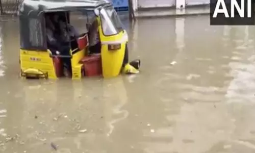 Hyderabad में भारी बारिश के कारण गंभीर जलभराव