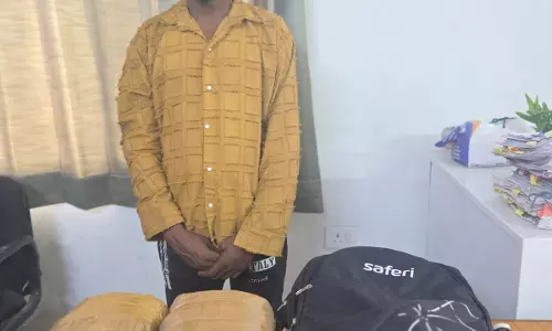 मौदहापारा पुलिस ने गांजा तस्कर को दबोचा