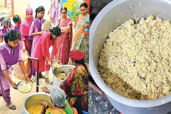 Andhra : सरकारी स्कूलों में मध्याह्न भोजन के लिए सादे चावल का उपयोग किया Andhra : सरकारी स्कूलों में मध्याह्न भोजन के लिए सादे चावल का उपयोग किया