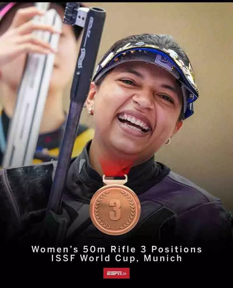 म्यूनिख में ISSF विश्व कप में सिफ्ट ने कांस्य पदक जीता म्यूनिख में ISSF विश्व कप में सिफ्ट ने कांस्य पदक जीता