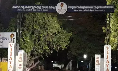 लालापेट के Vijaya Dairy में मामूली दुर्घटना