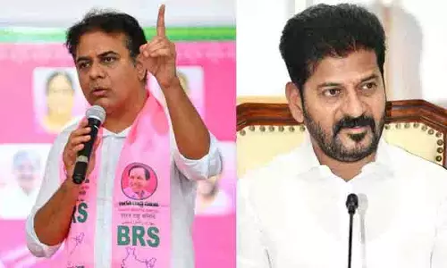 KTR ने सीएम रेवंत रेड्डी को एसीबी मामलों में पॉलीग्राफ टेस्ट कराने की चुनौती दी KTR ने सीएम रेवंत रेड्डी को एसीबी मामलों में पॉलीग्राफ टेस्ट कराने की चुनौती दी