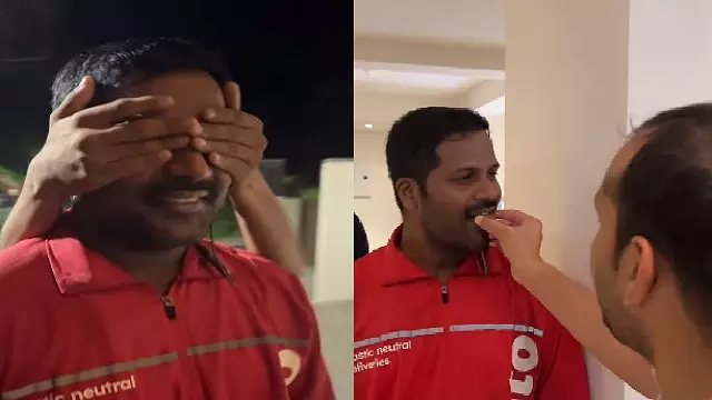 Zomato डिलीवरी एजेंट को ग्राहकों से मिली सरप्राइज़ बर्थडे पार्टी, Video Viral Zomato डिलीवरी एजेंट को ग्राहकों से मिली सरप्राइज़ बर्थडे पार्टी, Video Viral