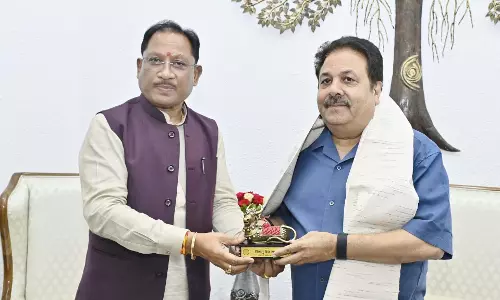 मुख्यमंत्री विष्णुदेव साय से BCCI उपाध्यक्ष राजीव शुक्ला ने की सौजन्य भेंट