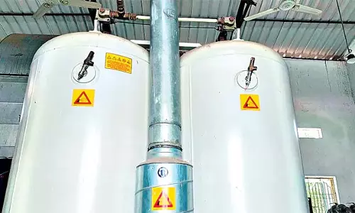 HP कंपनी ने केंद्र सरकार के फंड से गुनुपुरम अस्पताल के पास ऑक्सीजन प्लांट लगाया