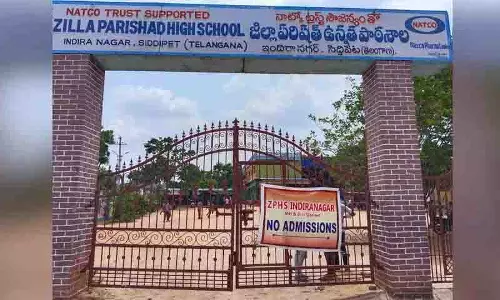 Siddipet के इंदिरा नगर पब्लिक स्कूल में कक्षा 6 की 50 सीटों के लिए 400 बच्चे मैदान में