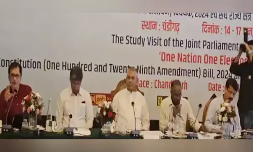 एक राष्ट्र एक चुनाव पर JPC अध्यक्ष ने चंडीगढ़ में बैठक की