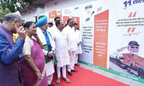 BJP ने मोदी शासन के 11 साल और दिल्ली सरकार के 100 दिन पूरे होने पर प्रदर्शनी लगाई
