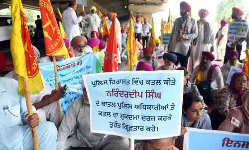 Bathinda में व्यक्ति की हिरासत में मौत पर परिजनों ने किया प्रदर्शन