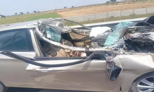 NH-152D पर दर्दनाक एक्सीडेंट, ड्राइवर की मौत, दो गंभीर रूप से घायल