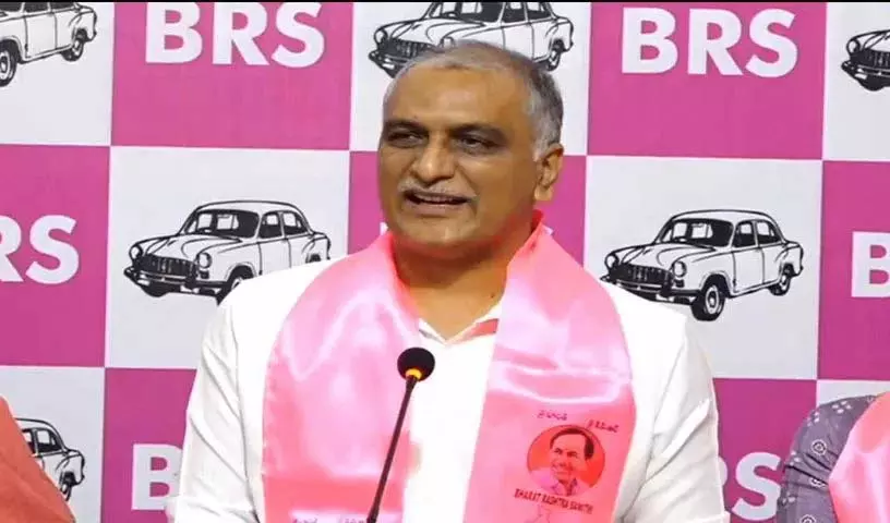 यह आदित्यनाथ चंद्रबाबू और रेवंत के बीच अंबिका दरबार है:Harish Rao यह आदित्यनाथ चंद्रबाबू और रेवंत के बीच अंबिका दरबार है:Harish Rao