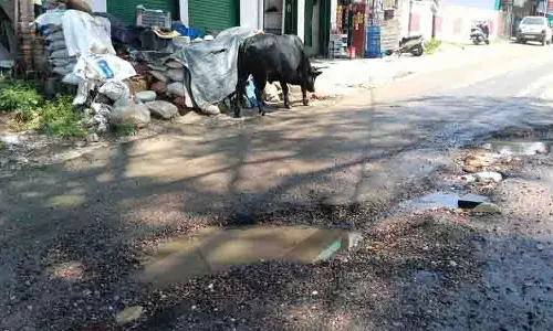 Thakurdwara-Daroh Road पर गड्ढे होने से लोगों की जान जोखिम में