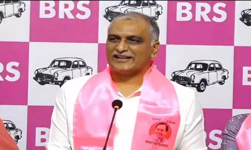 यह आदित्यनाथ चंद्रबाबू और रेवंत के बीच अंबिका दरबार है:Harish Rao यह आदित्यनाथ चंद्रबाबू और रेवंत के बीच अंबिका दरबार है:Harish Rao