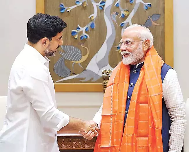 प्रधानमंत्री के साथ मुलाकात अविश्वसनीय थी : Nara Lokesh प्रधानमंत्री के साथ मुलाकात अविश्वसनीय थी : Nara Lokesh