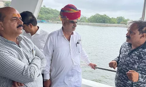 Ajmer: नगरीय विकास मंत्री झाबर सिंह खर्रा ने किया आनासागर झील का निरीक्षण