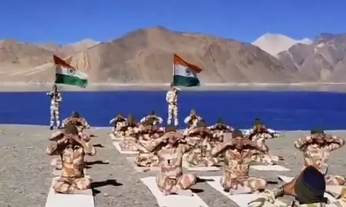 International Yoga Day: भारत-तिब्बत सीमा पुलिस ने 14000 फीट से अधिक की ऊंचाई पर योग किया