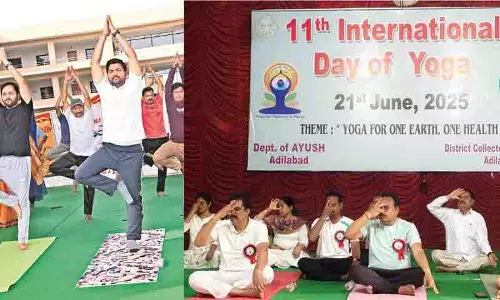 Adilabad district में 11वां अंतर्राष्ट्रीय योग दिवस मनाया गया Adilabad district में 11वां अंतर्राष्ट्रीय योग दिवस मनाया गया