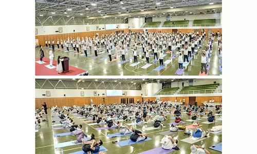 रियाद स्थित भारतीय दूतावास ने उत्साहपूर्वक अंतर्राष्ट्रीय योग दिवस मनाया