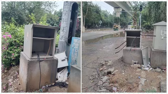 रेडलाइट सिग्नल बॉक्स से बैटरी-इनवर्टर चोरी, चार जगहों पर हुई वारदात रेडलाइट सिग्नल बॉक्स से बैटरी-इनवर्टर चोरी, चार जगहों पर हुई वारदात