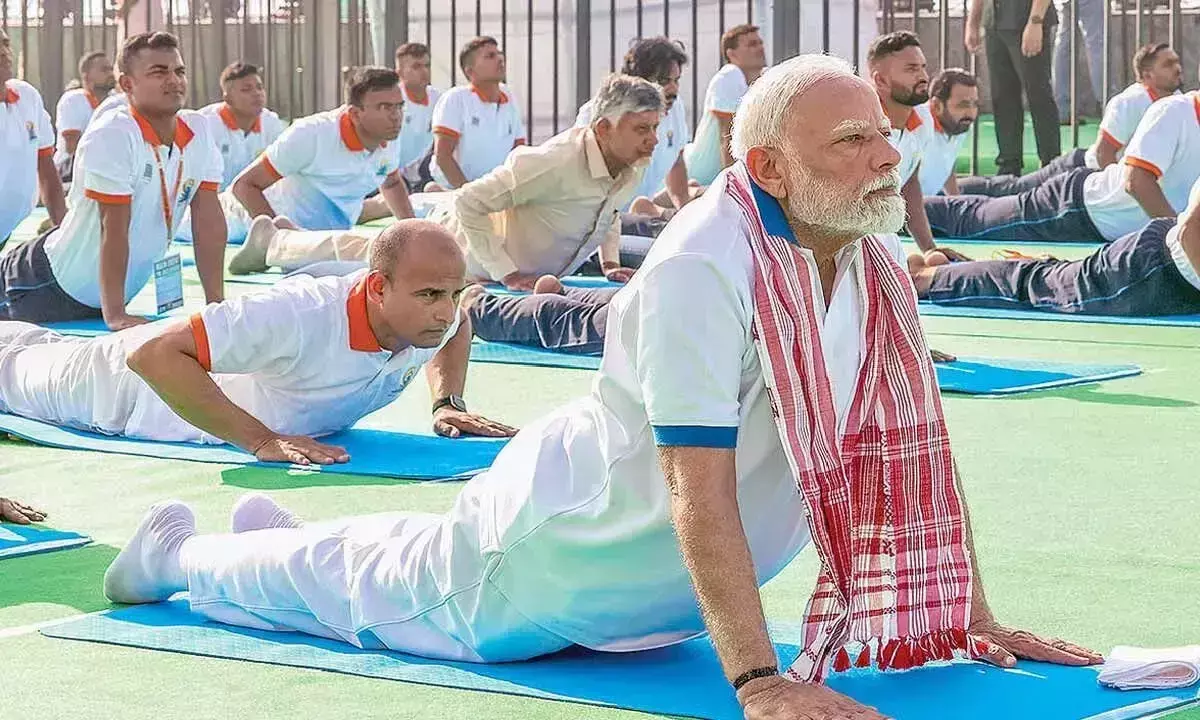 योग वैश्विक तनाव को कम करने का एक अच्छा उपाय है: Modi