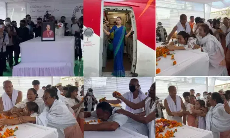 Manipur: एयर इंडिया दुर्घटना में घायल हुए नगनथोई शर्मा के डीएनए की पुष्टि, शव इम्फाल पहुंचा Manipur: एयर इंडिया दुर्घटना में घायल हुए नगनथोई शर्मा के डीएनए की पुष्टि, शव इम्फाल पहुंचा