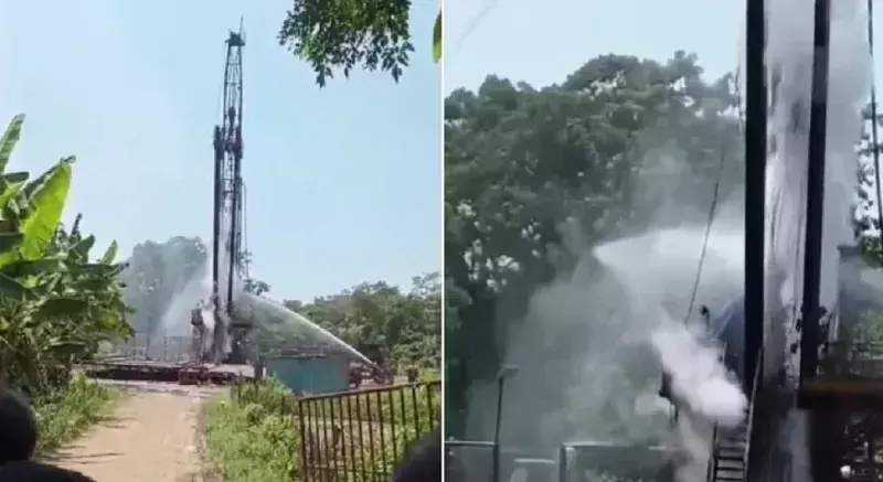 Assam के शिवसागर में ओएनजीसी गैस रिसाव पर बवाल, एसके पेट्रो मालिक की गिरफ्तारी की मांग Assam के शिवसागर में ओएनजीसी गैस रिसाव पर बवाल, एसके पेट्रो मालिक की गिरफ्तारी की मांग