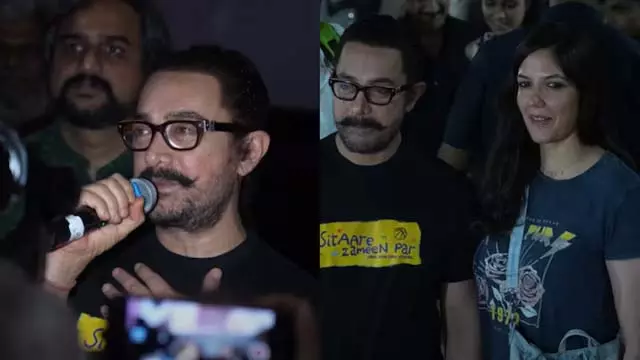 थिएटर में Aamir को देख झूम उठे दर्शक, फोटो और सेल्फी का दौर थिएटर में Aamir को देख झूम उठे दर्शक, फोटो और सेल्फी का दौर