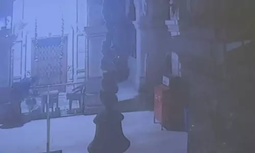 मंदिर में चोरी का LIVE वीडियो