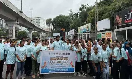 Yusufguda में ओलंपिक दिवस दौड़ Yusufguda में ओलंपिक दिवस दौड़